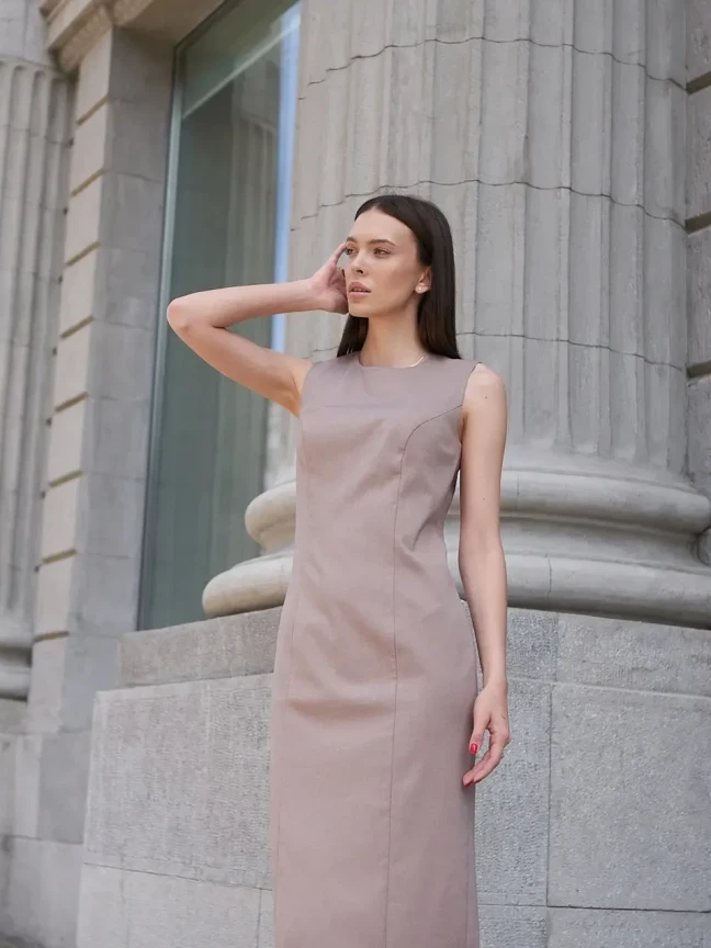 Платье-футляр Капучино