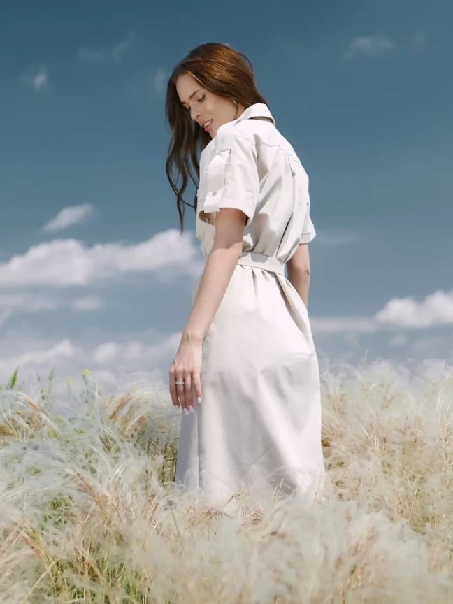 Платье из хлопка Кунжут