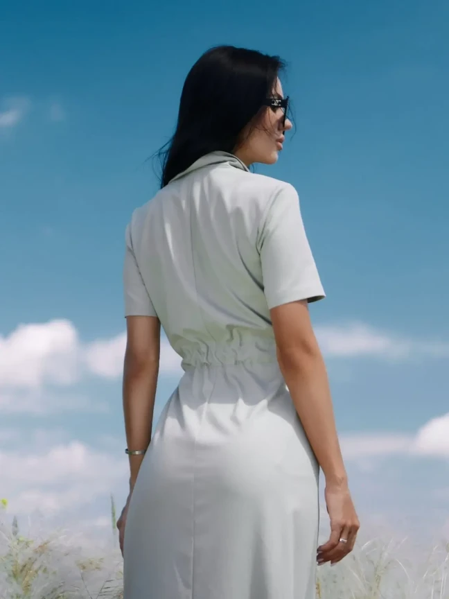 Платье-жакет Фисташка