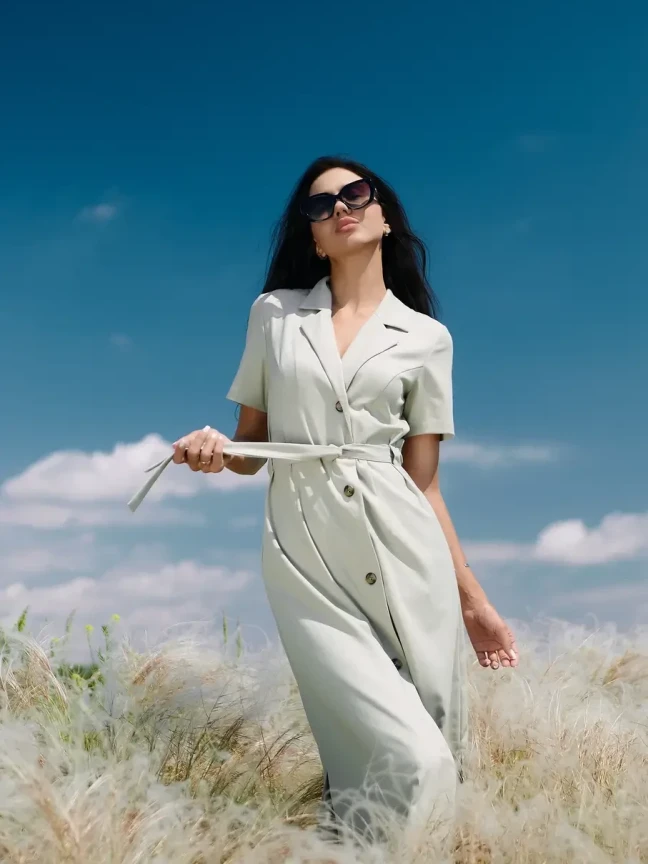 Платье-жакет Фисташка