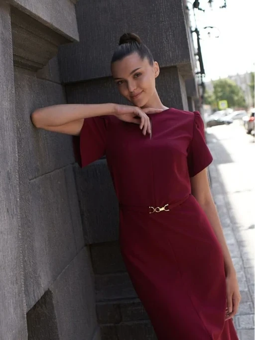 Платье коктейльное Бордо