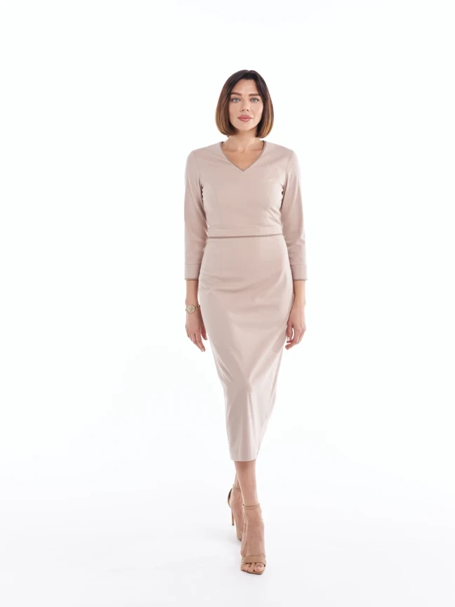 Платье миди Пудра