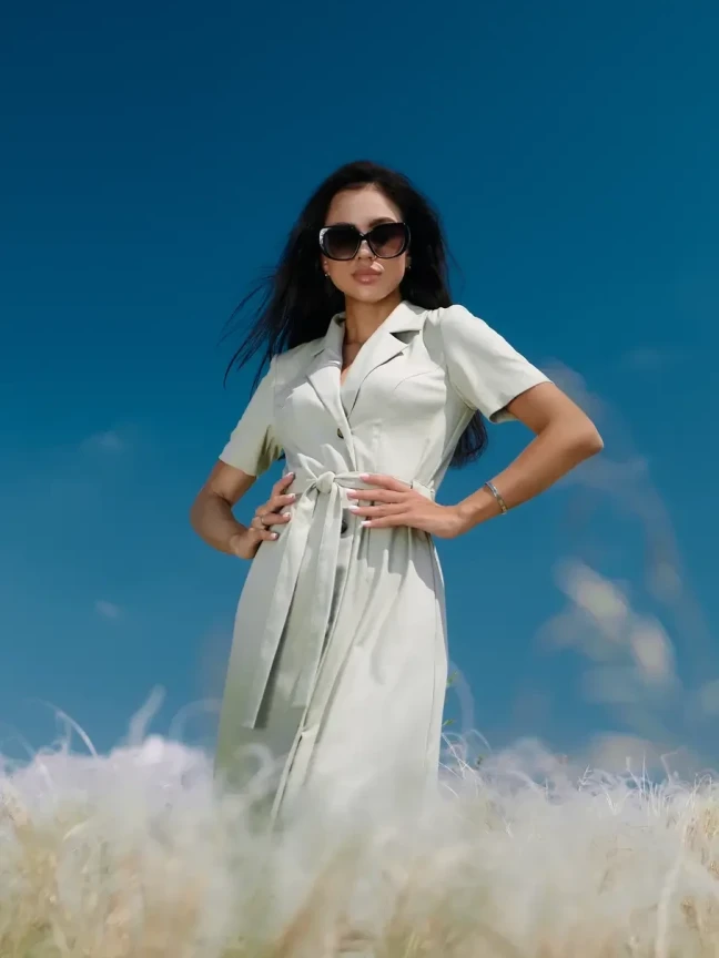 Платье-жакет Фисташка