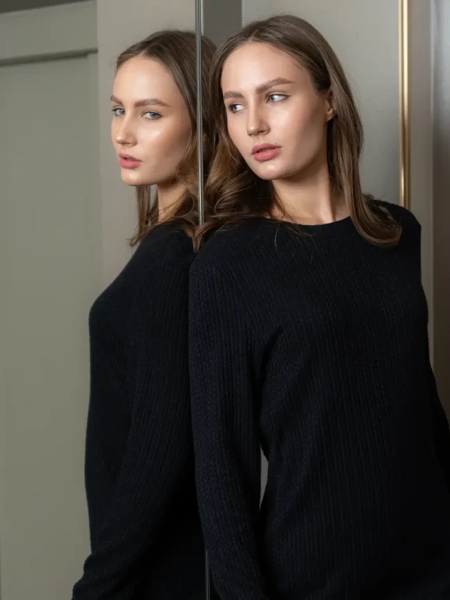 Платье из трикотажа Черное