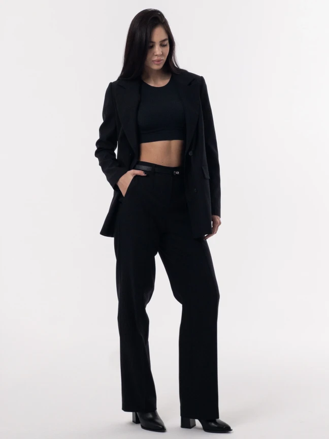 Костюм с брюками черный купить в интернет-магазине женской одежды Bonchic | Женская одежда - цены и бесплатная доставка по России | Собственное производство